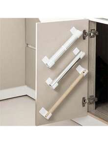 4pcs No-Drill Storage Racks, Cling Wrap, Trash Bag, Cabinet Organizers, Refrigerator Side Shelf, Kitchen Storage Utensils, Room Decoration, Suitable For Kitchen, Restaurant, Party, Camping, Gathering, Gift For Friends, Family Gift - Multicolor - View 1