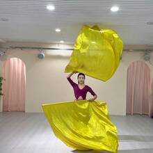 1pc 140x140cm Dance Flag Large Fan Dance Prop For Church Performance Praise Flag With Telescopic Rod - Multicolor - View 15