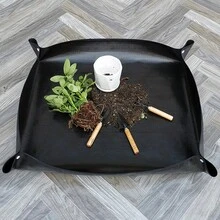 Gardening Mats, Soil Mats, Plant Changing Pots, Mixed Soil Mats, Waterproof Household Balconies, Gardening Mats, Flower Mats, Tools - Black - View 1