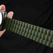 原装表带兼容三星 Galaxy Watch Ultra 47 毫米海洋硅胶运动手链兼容 Galaxy Watch Ultra 表带配件 - for Galaxy Watch 7 Ultra 47mm - 查看 9