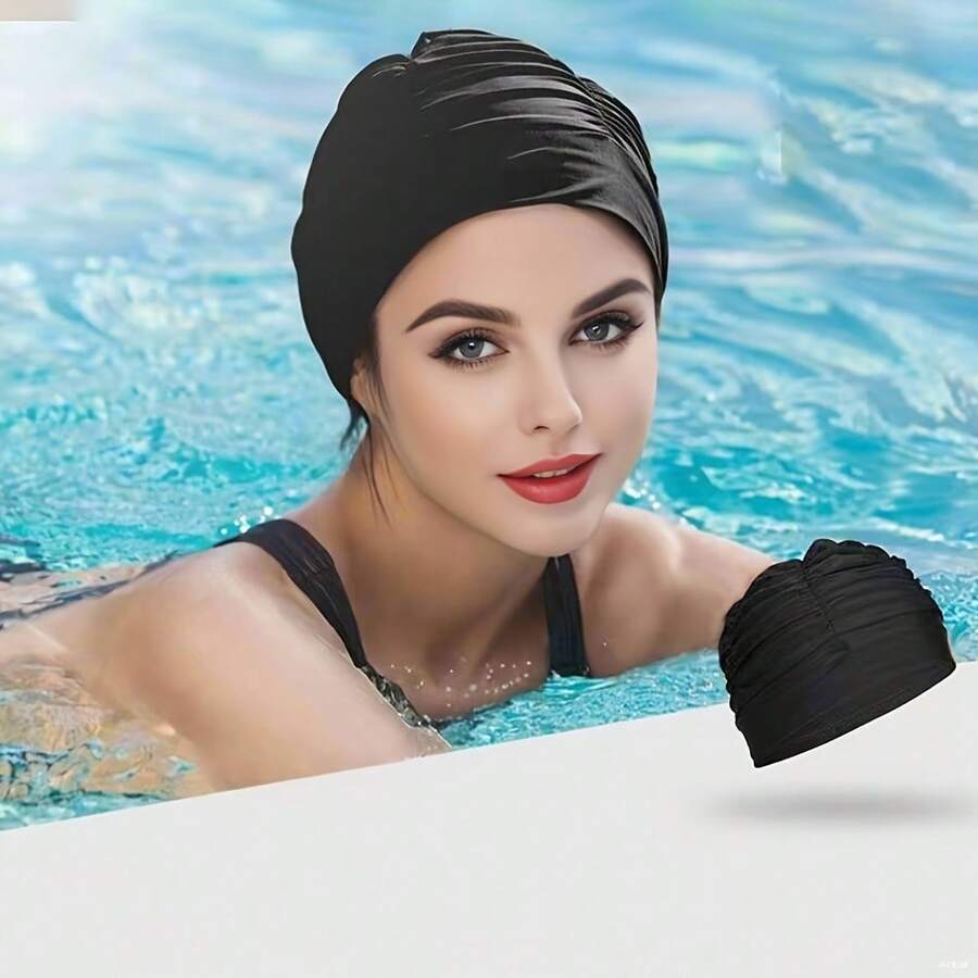 This Is A Large Swimming Cap For Women. It Is Comfortable To Wear Without Constricting The Head. The Design Is Elastic, Soft And Breathable. It Protects Long Hair And Is A Stretchable Swimming Cap That Suits All Head Shapes. It Is Very Suitable For Swimming, Water Parks, Beaches, Swimming Training And Other Water Sports. It Is An Essential Equipment For Swimming And Training. It Is A Good Gift Choice For Relatives And Friends, Beach Accessories, Pool Float - Multicolor - View 1
