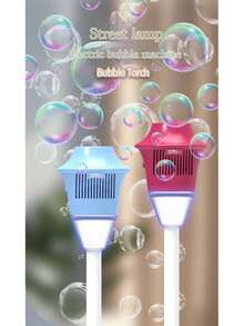 1 件带灯光和音乐的自动泡泡机 - 电池供电泡泡机 - 大气泡泡机 - 户外活动、生日、求婚、派对、万圣节、圣诞节的理想礼物