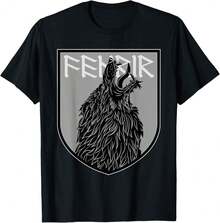 Camiseta Fenrir, camiseta del lobo nórdico Ragnarök - Negro - Ver 1