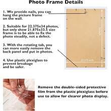 New 22.375x34 Picture Frame  For Poster Photo Picture, Horizontal And Vertical Formats For Wall Hanging, 22.375 X 34 Wall Gallery Poster Photo Frame For 22.375 By 34 Photos Posters, - 白色 22.375x34 英寸 - 查看 4
