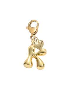Bubble Letter Cute Necklace Pendant, Bag Charm - Lucky Crystal Pendant With Golden Heart Pendant, Letter A-Z, Shiny Alloy Bag Backpack Keychain - Perfect Gift For Birthday And Special Occasions, Keychain Bag Backpack Car Charm, Gift For Women And Girls, Wallet And Handbag Accessories. Small Gift For Women On Birthday, Valentine's Day, Mother's Day. - Gold - View 20