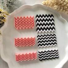 Soft Clay Molds, High Precision Grid, Wave, Wavy Patterns, Handmade Gift Molds For Hair Clips, Jewelry, Pendants, Clay Sculpting DIY Craft Decoration Earrings, Brooches, Ceramics
