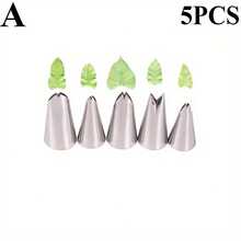 7pcs Baking Pastry Tool Set Stainless Steel Rose Petal Leaves Nozzles Cake Decorating Tips Tulip Flower Scissor Cake Tray Mounting Scissors Nails Essential For Confectionery Icing Cream Transfer And Elegant Cake Decor - Multicolor - View 11