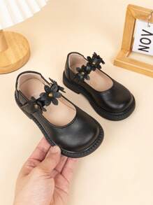 Zapatos de princesa cómodos con decoración de flor linda y elegante para niños, para primavera/otoño