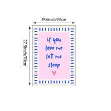 1pc If You Love Me Let Me Sleep Wall Art Picture Above The Bed Prints Canvas Paintings Pink Blue Stripe Poster Girly Aesthetic Decor For Bedroom, Living Room, Or Office Room Decor Gift For Her Unframed Or Framed