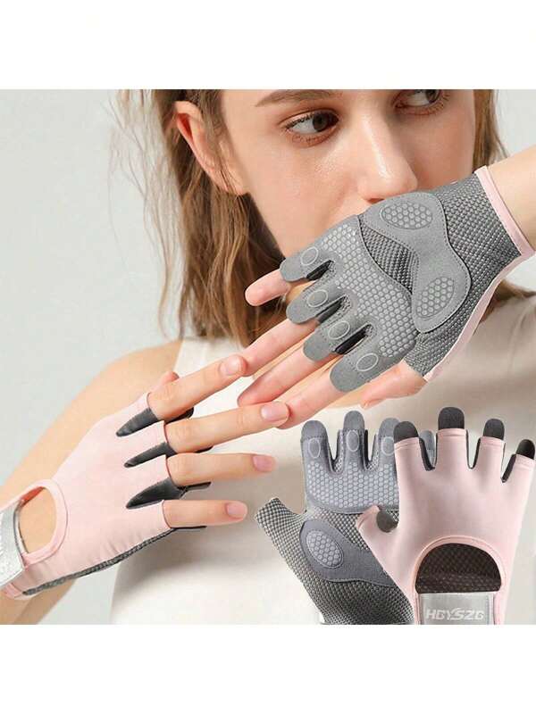 1 Pair Fingerless Workout Gloves, Excellent Grip Strength, Lightweight & Breathable Fitness Gloves, Suitable For Outdoor Cycling, Climbing, Gym Training, Jumping Rope And Weightlifting, Diverse Styles Gym Accessories, Sport, Gym, Home Exercise, Women's Gym Gloves, Boxing Gloves, Gym Gloves, Gym Gloves, Men's Gym Gloves