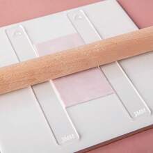 2 Stücke transparenter Acryl Weichton Dickenmesser, Weichton Glättmatte & Lineal, DIY Weichton Bastelbedarf Werkzeug