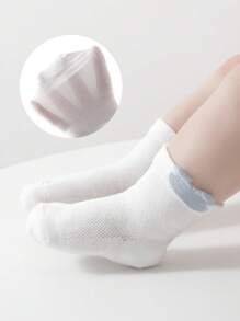 3 pares de calcetines de malla para niños, calcetines de unicolor para bebés hasta la pantorrilla, colores caramelo, calcetines cortos para recién nacidos y niños pequeños, niños y niñas, primavera/verano