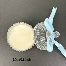 VICKYO VICKYO 6 Sets Scented Candle Set, Votive Candle With Candle Holders And Lids, Thank You Tags And Blue Ribbon Return Gifts, Wedding Party Favors And Decoration