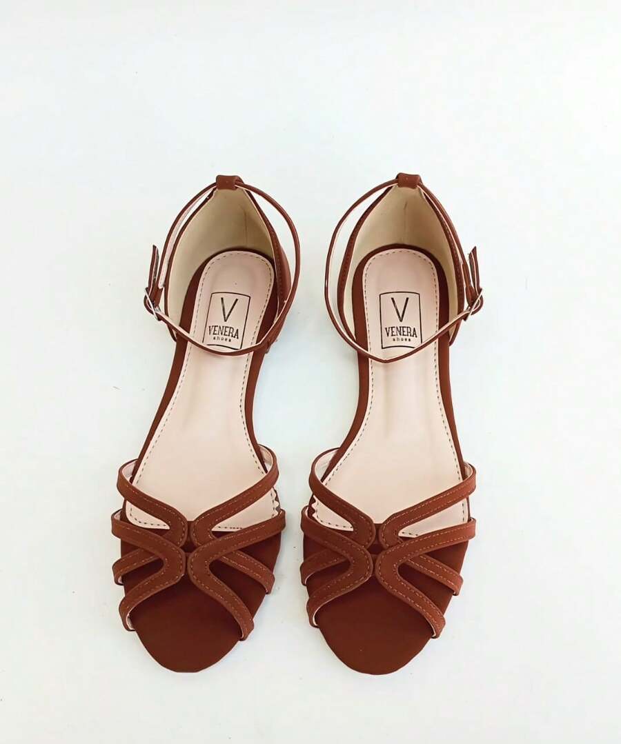 Women's Flat Sandal Ref: 708 - 駝色 - 查看 1
