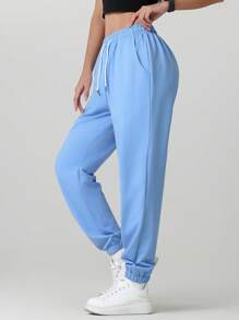 Pantaloni della tuta da donna con tasche e coulisse, pantaloni della tuta da ginnastica per il tempo libero e l'allenamento