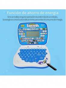 Interactive Educational Mini Laptop Spanish/English Kids - Blue - View 4