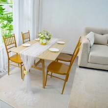 1 pieza Mantel de mesa con encaje y flor blanca, decoración de mesa de boda al aire libre romántica con perlas y flores, decoración de mesa para fiesta, banquete, postre, mantel traslúcido de gasa para arco de cumpleaños y fiesta