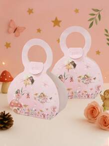 12 Stücke Geschenkboxen mit Henkel im Blumenfee-Design, Geschenkboxen aus Papier mit Blumenfee-Muster, Geschenkdekorationsboxen für Blumenfee-Geburtstagsfeiern, Geschenkverpackung für Feiertags-Feiern, Baby-Shower-Dekorationen, Gender-Enthüllungsdekorationen, Blumenfee-Themen-Party-Geschenkverpackungsbedarf, Hochzeitsdekoration, Party-Tisch-Geschenkdekorationsbedarf, Boxen für kleine Artikel, Küchen-Verpackungsbedarf, Party-Gastgeschenke