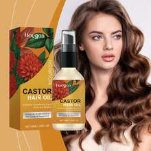 Castor Oil Hair Serum For Daily Gentle Hair Care, Nourishes Follicles, Softens And Moisturizes Hair