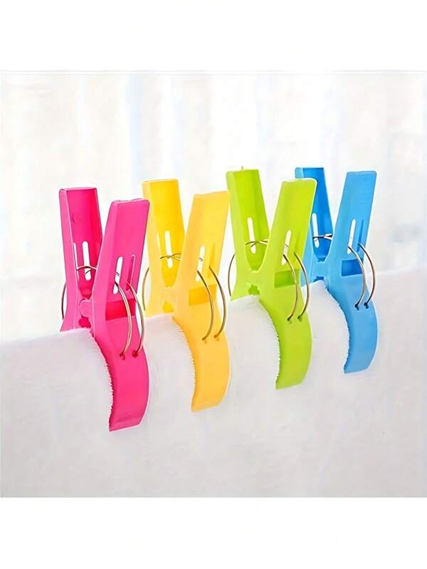 10pcs Large Beach Towel Clip, Beach Chair Clip, Plastic Clip, Cruise Beach Chair Towel Clip, Hanger, Windproof Chair Clip, And Quilt Drying Clip - Plastic Clips For Outdoor Use To Prevent Your Towels From Being Blown Away,Beachwear,Spring,Minimalist,Summer Tops