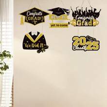 Graduation Front Door Sign 3 Pieces Hanging Paper Sign For Wall Porch Farmhouse Holiday Decoration