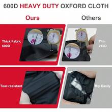 Funda para parrilla de 30 pulgadas para parrillas de gas de la serie Weber 210, Cubierta para parrilla de 600D resistente, impermeable, resistente a la intemperie, resistente a los rayos UV y a la decoloración, en comparación con la Weber 7105 (NO apta para Spirit E-210) - 30 pulgadas - Ver 3