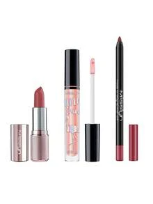 MISSLYN 三件套强效奶油唇膏套装，奶油唇膏，HOLO SHINE LIP CREAM 唇釉，持久高光泽闪粉，奶油般柔滑不粘腻保湿唇膏，奶油缎面高光裸色唇膏 - #110+#19+#04 - 查看 9