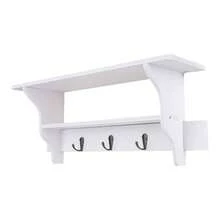 Floating Shelf Wall Shelf Shelf Hook Shelf Key Organizer Wall Mounted Wall Shelf Wall Shelf Floating Shelf Home Decor White - White - View 6