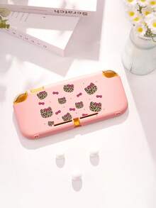 1pc Leopard Print Cat Eye Bow Design Protective Case, Compatible With Switch 2 (2025), For Switch NS/Switch OLED/Lite, Suitable For Switch 2 Game Console Accessories, Storage Bag, Switch Protective Case, Romantic Gift For Switch Players - Pink - View 5