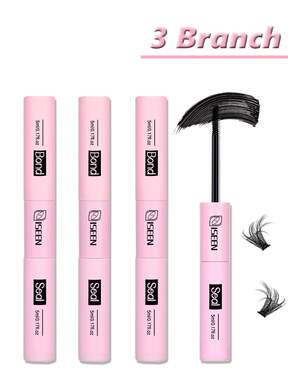 ISEEN 3PCS/2PCS/1pc Bond And Seal, Bond 5ml And Seal 5ml, Lash Glue Strong Hold Lash Cluster Glue 2 In 1 Lash Bond And Seal Long Lasting Cluster Lash Glue All Day Wear 2 In 1 Eyelash Bond And Seal For DIY Lash Extensions Lash Glue, Eyelash Glue