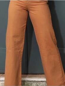 Women's Wide Leg High Waist Jeans In Graphite Fabric - calamelo - 查看 3
