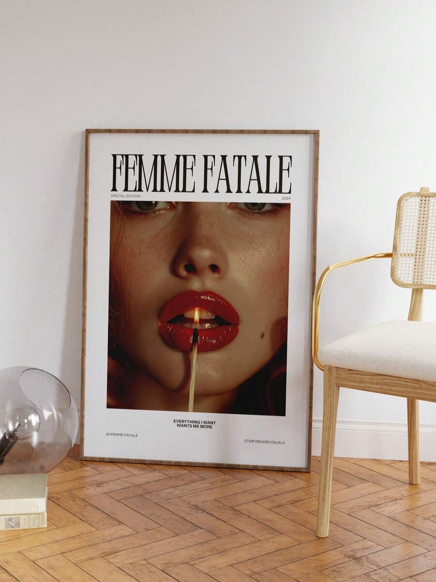 1pc Unframed, Poster Printable, Aesthetic Poster, Magazine Poster, Retro Wall Art, Fashion Poster Print, Fashion Wall Art, Retro Print - Multicolor - View 1