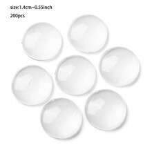 Approx. 200pcs Multi-Size Clear Glass Cabochons, Suitable For Photo Etching Pendant, DIY Jewelry Making - Patches - View 12