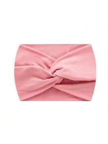 1pc Women Oversized Criss-Cross Solid Color Fashion Headband, Versatile Daily Wear Hair Accessory Turban Headband Sweatband, Hairband Fall Winter Hair Band Hair Accessories For Women Bows For Vacation Outfits Woman Elegant Scarf Women Bandanas Soft Headwrap