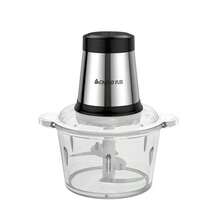 Electric Food Chopper Food Processor, 1.8L Glass Bowl Grinder For Meat, Vegetables, Fruits And Nuts Stainless Steel Motor Unit And Sharp Blades, 300W Food Processor Meat Grinder Mini Electric Food Chopper For Food, Meat , Onions, Vegetables