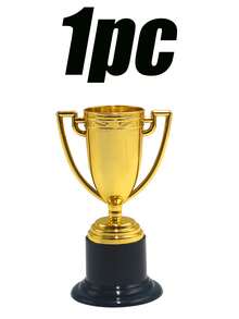 1/2/6 件迷你镀金塑料奖杯，优雅的金色塑料奖杯套装，带黑色底座的微型获奖奖杯，非常适合比赛、化装舞会和庆祝活动。 - 金色 - 查看 13