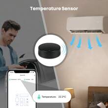 Tuya WLAN IR-Fernbedienung mit Temperatur- und Luftfeuchtigkeitsüberwachung, für Klimaanlage, TV, Smart Home, Infrarot-Universalfernbedienung für Alexa/Startseite