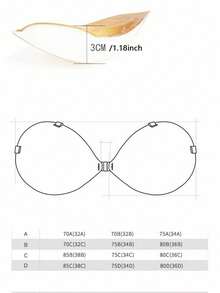 1 Pair Adhesive Silicone Invisible Strapless Bra Cups, Thickened 3cm Enhancing Bust Lift Tape, Suitable For Small Bust, Low-Cut Dresses - Multicolor - View 10