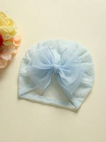 jralon Set de 3 gorros de tul con lazo lindos para bebés e infantes, diademas elásticas suaves para sesiones de fotos al aire libre y uso diario