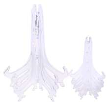 10Pcs/5PCS Plastic Clear Easels Plate Holders Display Stand Stander Picture Frame Photo Tools