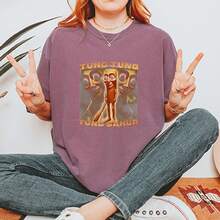 Tung Tung Tung Sahur Enforcer Vintage Soft Unisex T-Shirt - Pepper - View 10