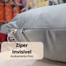 Plain Velvet Cushion Cover Size 45x45cm Soft Touch Sophisticated Invisible Zipper Quality Elegant Luxurious Decoration - Xám - Xem 3