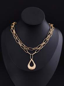 1pc Minimalist Gold Pendant Necklace, Multiple Styles Available