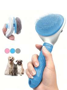 1 pièce Brosse d'épilation à clic unique, traitement rapide des poils d'animaux de compagnie, lavable et facile à transporter