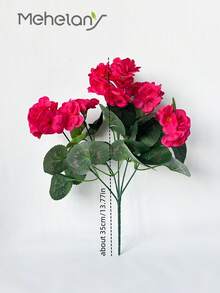 MEHELANY 6pcs/1pc Silk Realistic Carnation Flowers, Lifelike Artificial Carnation Flowers, Suitable For Home Floral Decor, Indoor Tabletop Centerpieces, Outdoor Planters, Hanging Baskets, Gardens, Porches, Balconies, Window Sills, Holiday & Party Decorations - Hot Pink - View 3