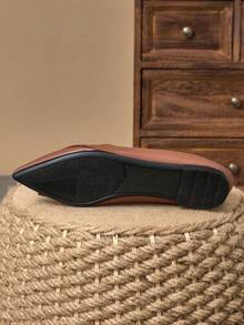 WHDXY 1 双女士平底鞋，尖头一脚蹬乐福鞋，上班通勤办公室鞋，四季舒适穿着