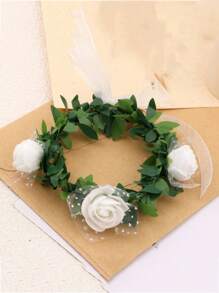 1 pieza Guardagotas de vela de comunión, anillos de vela Pequeñas coronas artificiales Guardagotas para velas, coronas decorativas de 4-5 cm de diámetro Coronas de vela decorativas para comunión, y bodas, anillos de vela coronas
