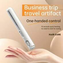 Two-In-One Hair Straightener And Curler, USB Powered Mini Styler, Dual Use, Anti-Scalding, Portable Travel - Multicolor - View 3