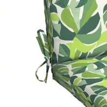 37" L X 19.5" W Green Monstera 1 Piece Rectangle Outdoor Chair Cushion