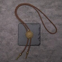 1 pieza Collar tipo Bolo estilo vaquero del oeste, accesorio de moda con colgante de flecha larga